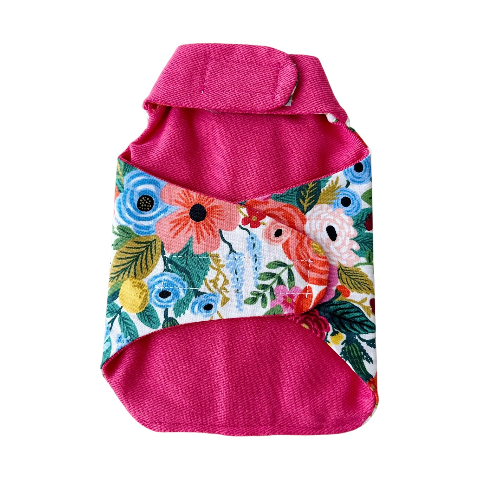 Heads or Tails Pup Floral Burst Marigold Orange Dog Harness