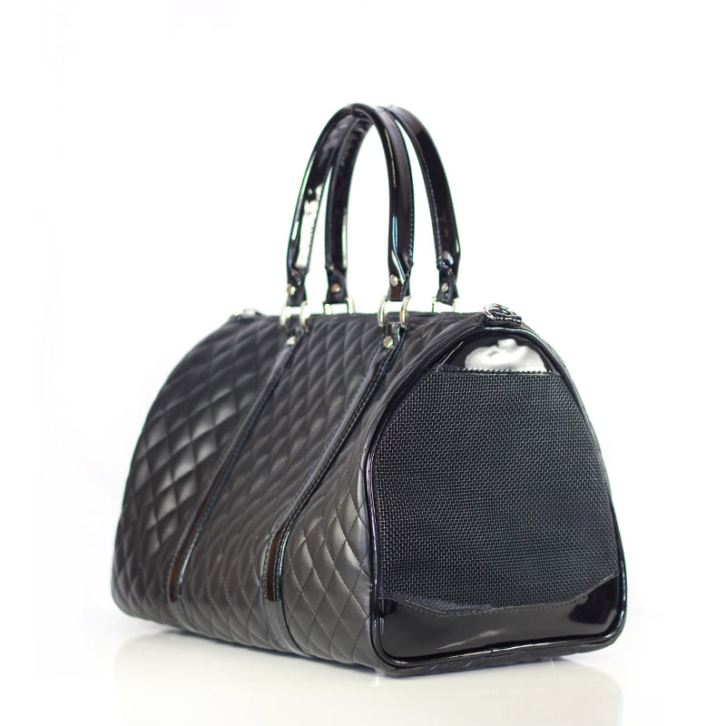 JL Duffel Black Quilted Luxe