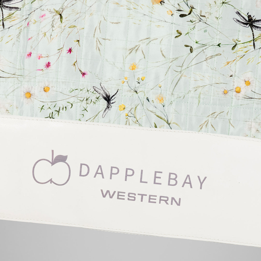 Dapplebay Dragonfly Meadow Western Saddle Pad - Green