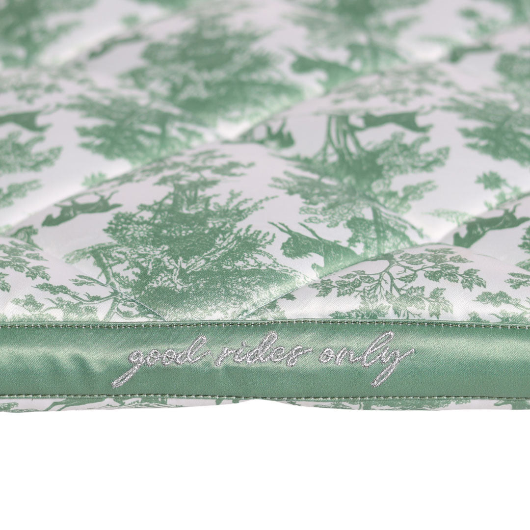 Dapplebay Equestrian Toile Pony Saddle Pad-Green/White