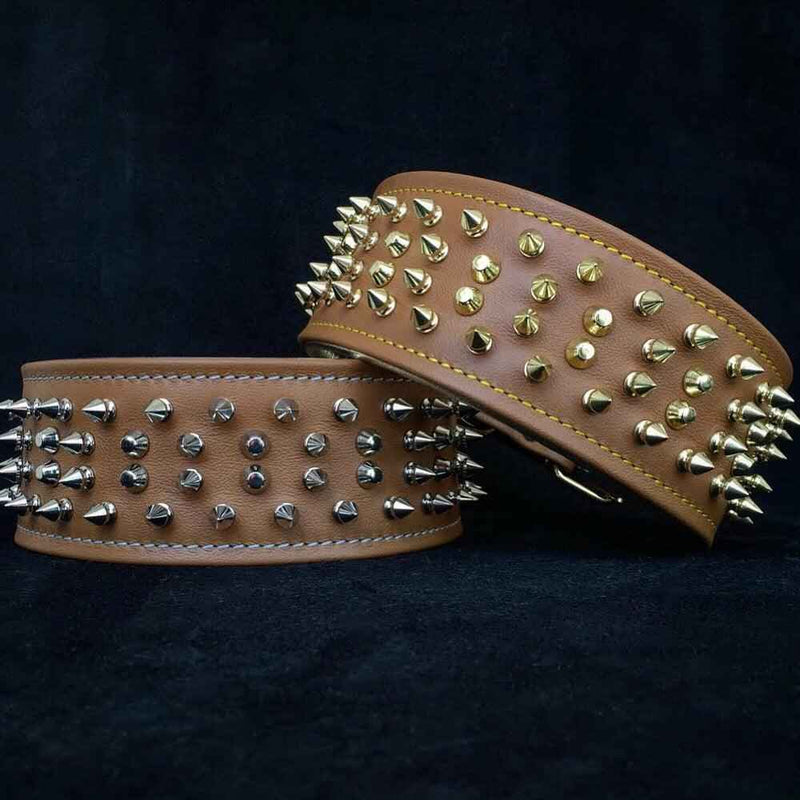 Bestia Crown Leather Dog Collar