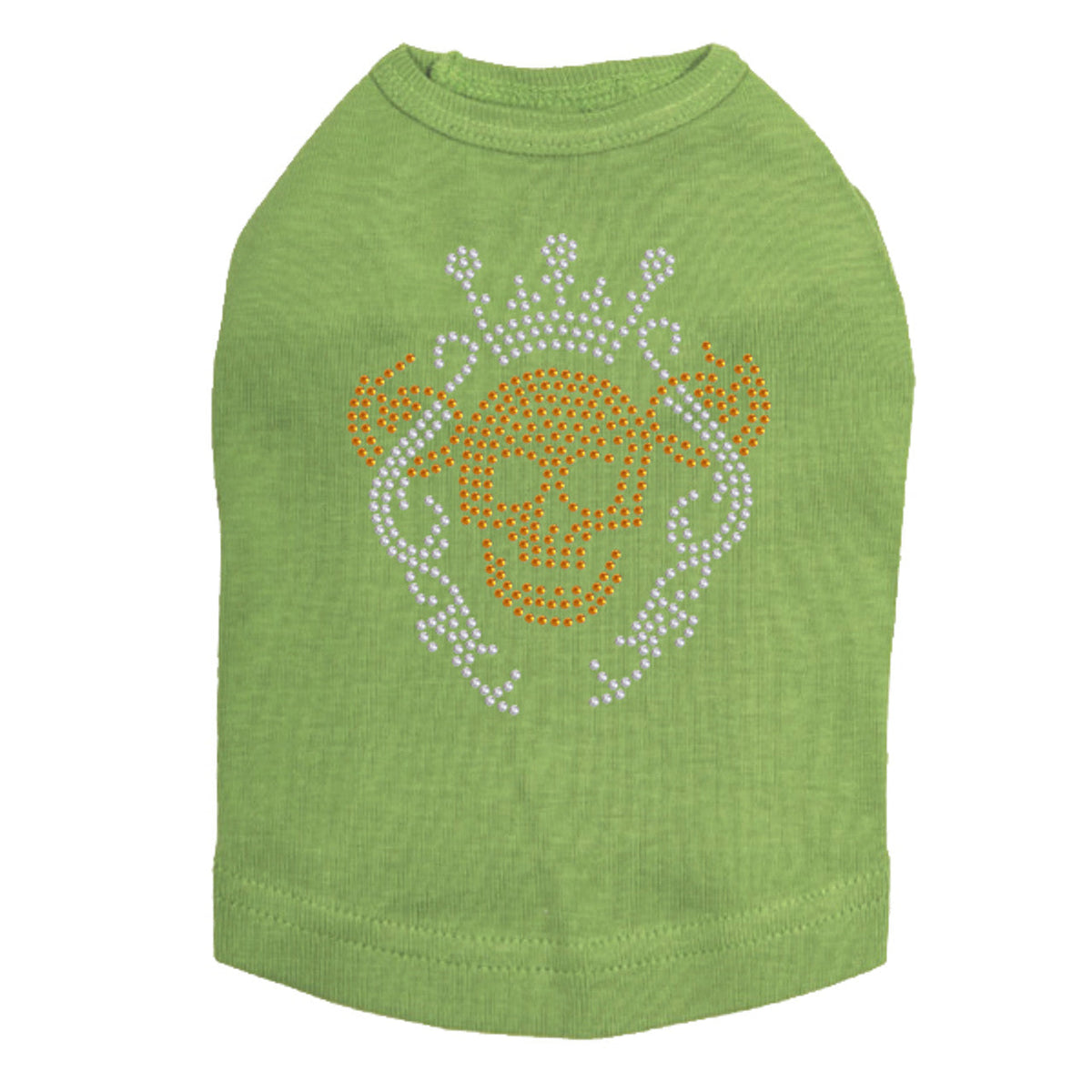 Gold Skull with Crown - Dog Tank