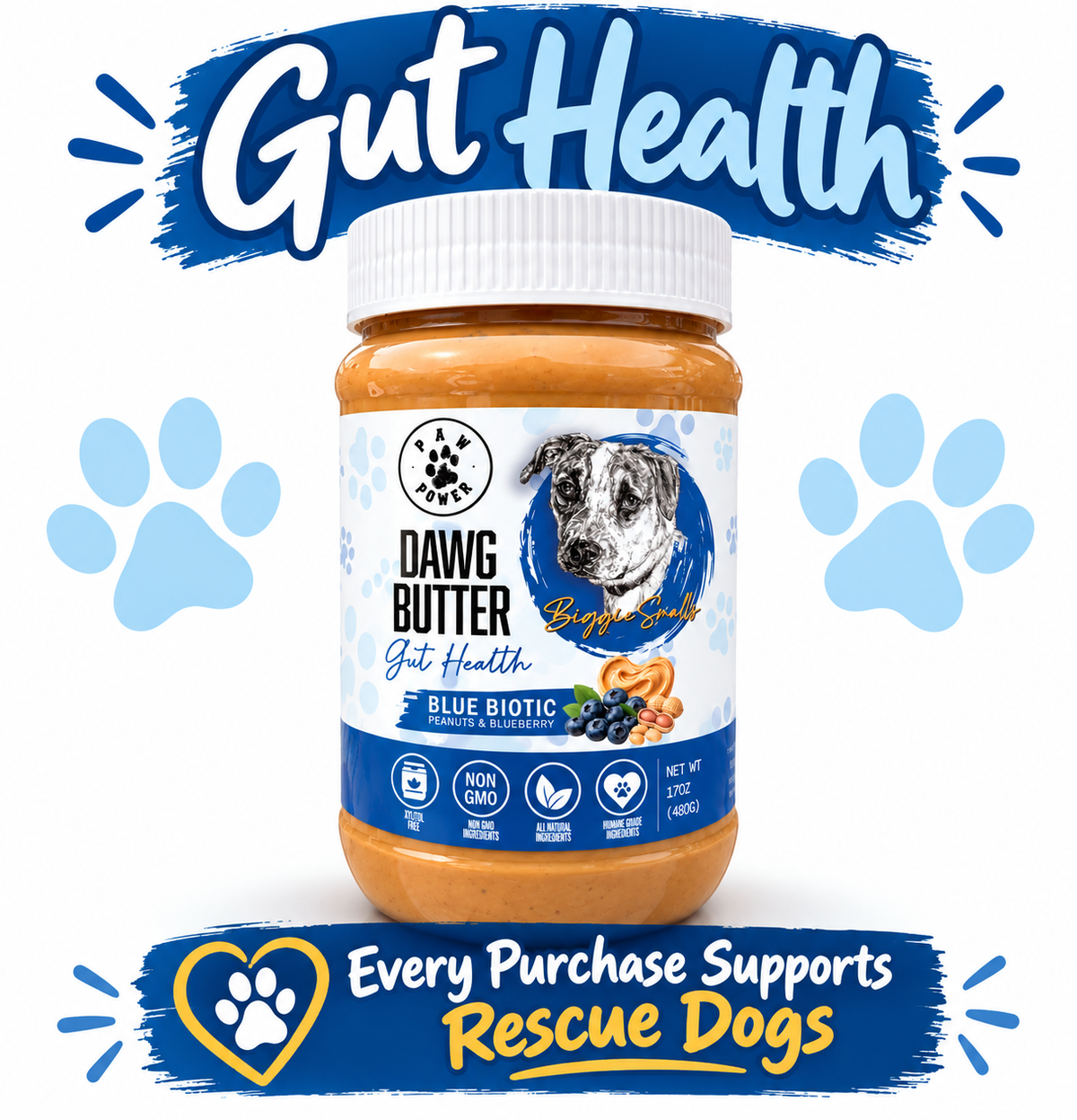 Dawg Butter Blue Biotic Dog Peanut Butter