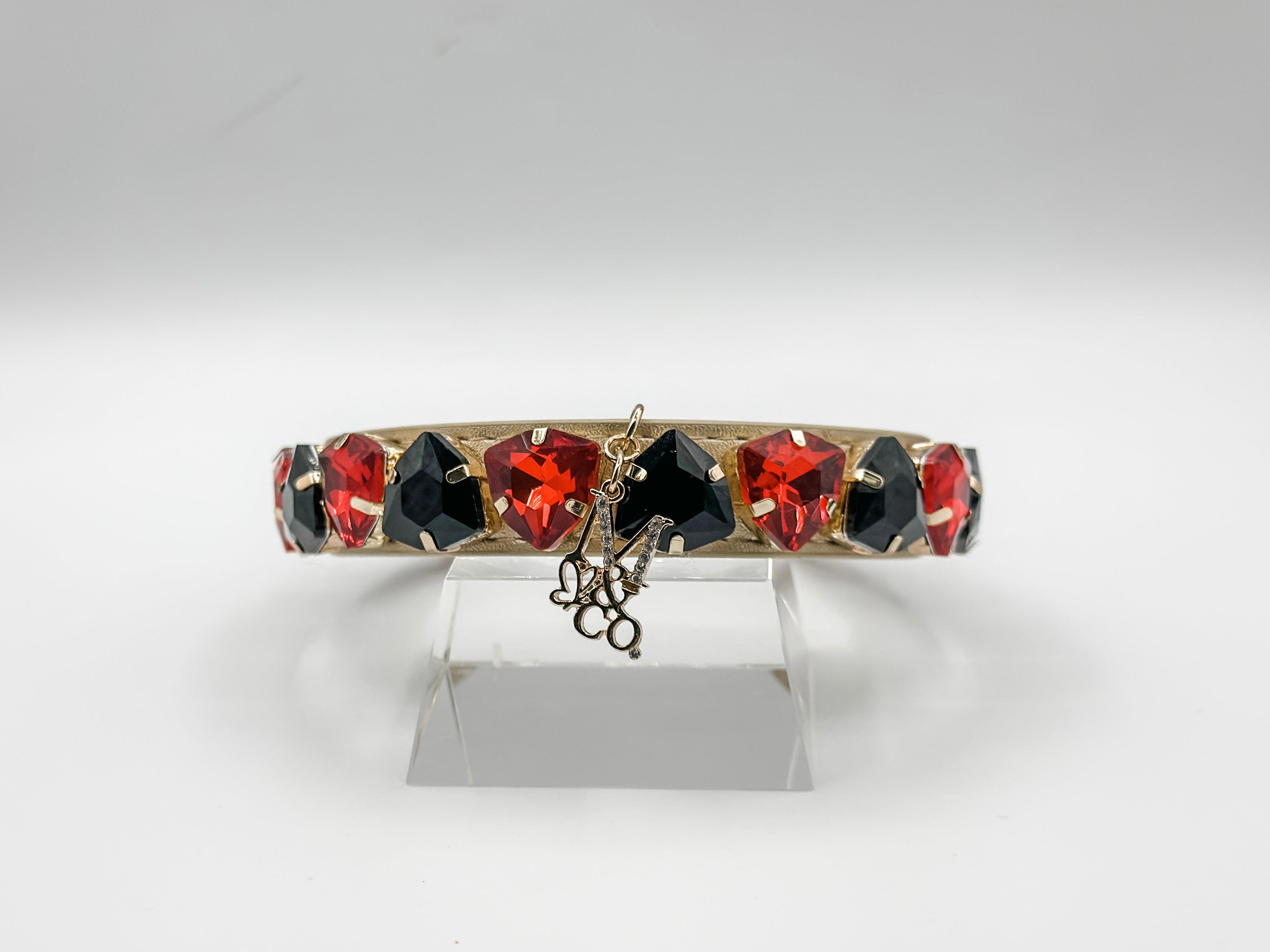 Trillion Gem Necklace: Midnight Scarlet