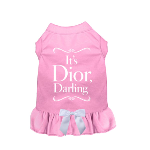 It’s Dior, Darling Couture Dog Dress - Signature Bow Collection