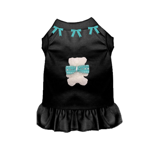 Bark 5th Ave., LLC Sniffany Cuddle Bear Bow Dress Cotton Black pet supplies