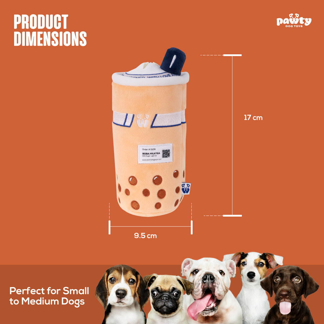 Pawty Boba Tea Plush Dog Toy