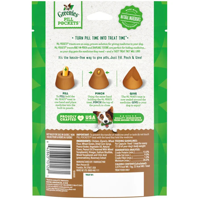 GREENIES Peanut Butter Flavored Capsule Pill Pockets