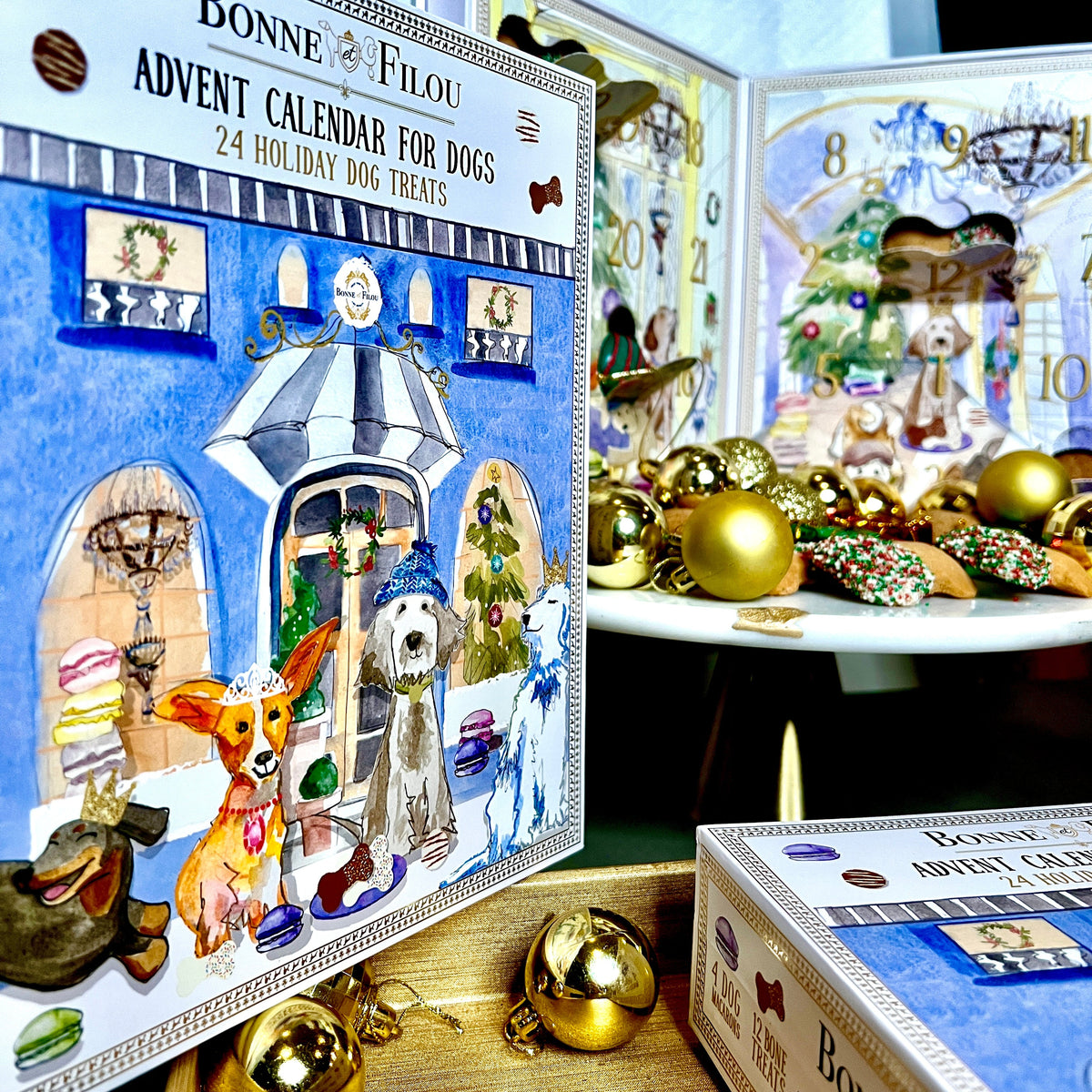 Bonne et Filou – Dog Treat Advent Calendar with 24 Holiday Treats