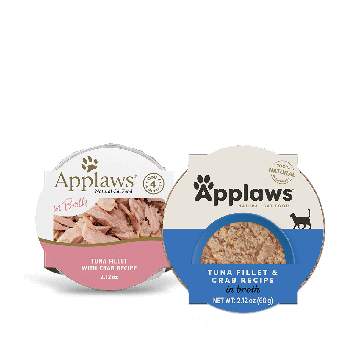 Applaws Natural Wet Cat Food Tuna Fillet & Crab Recipe in Broth (2.12oz)