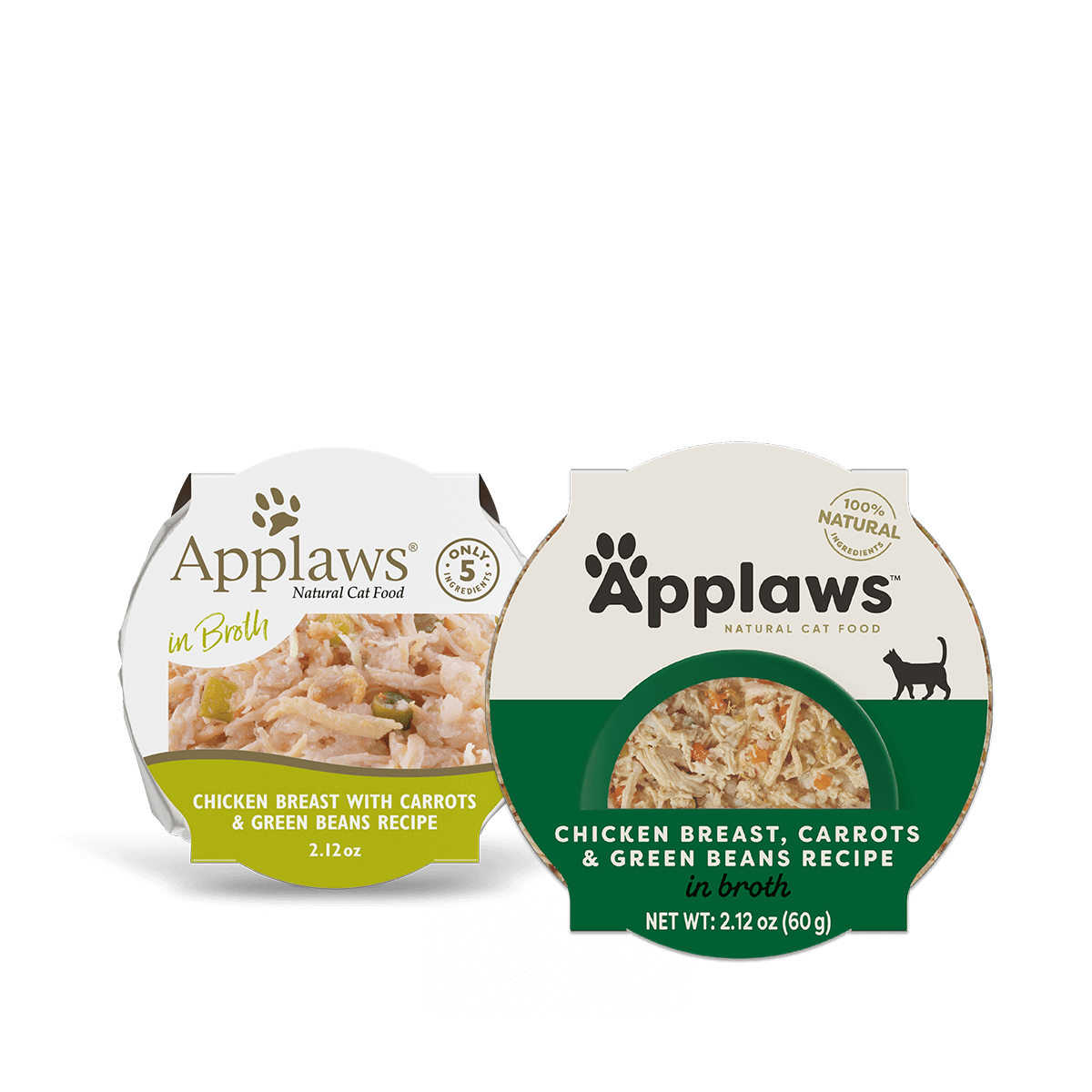 Applaws Natural Wet Cat Food Chicken Breast, Carrots & Green Beans Recipe in Broth (2.12oz)
