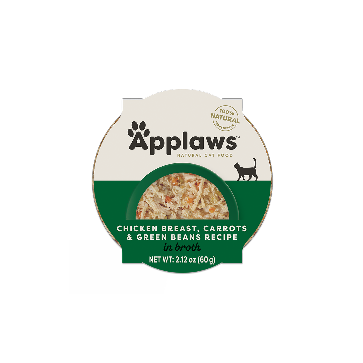 Applaws Natural Wet Cat Food Chicken Breast, Carrots & Green Beans Recipe in Broth (2.12oz)