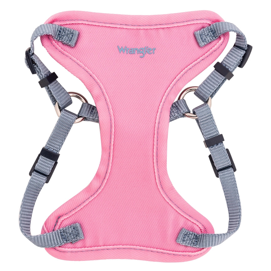 Wrangler® Pink Denim Harness, Collar & Lead Set