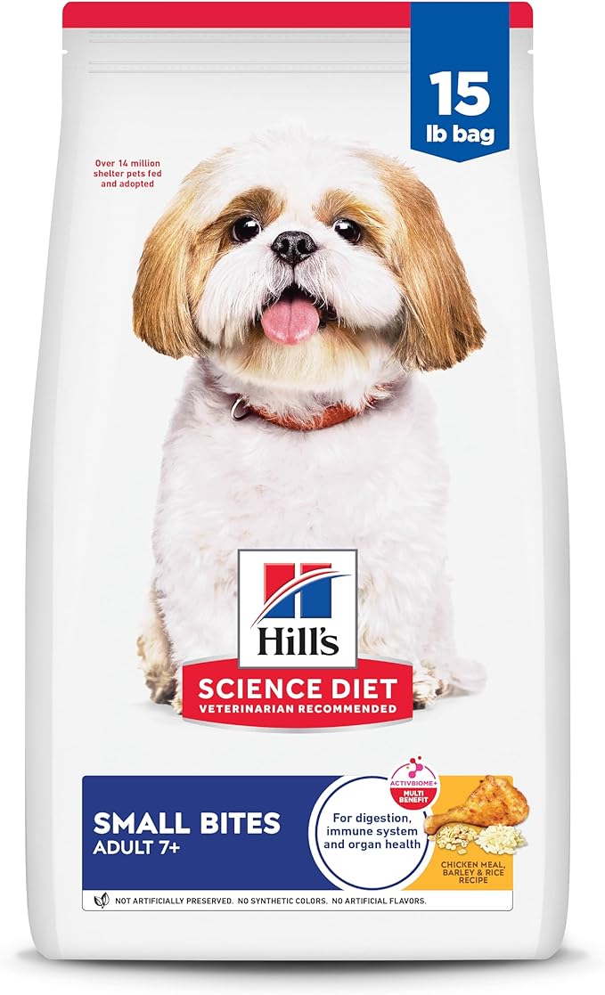 Hills Science Diet Senior 7+ Small Bites Chicken Meal, Barley & Rice Recipe Dry Dog Food