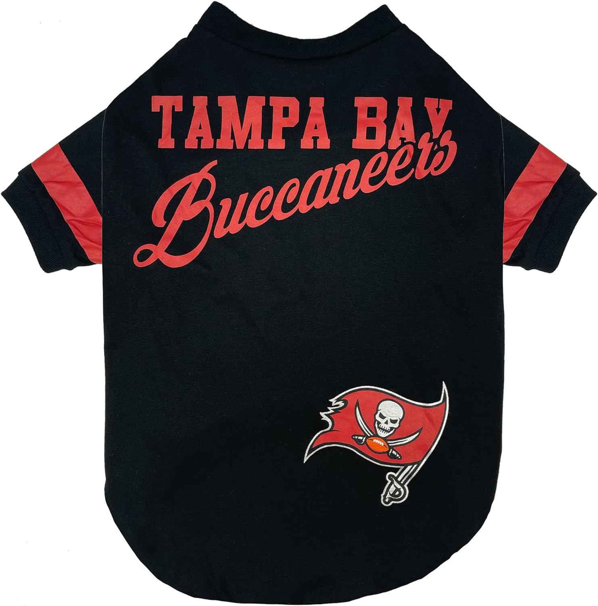 NFL Tampa Bay Buccaneers Striped-Sleeve Dog T-Shirt