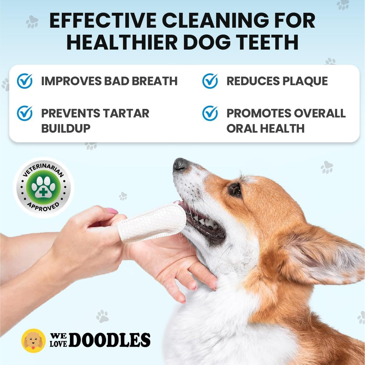 Dog Dental Finger Wipes (75 PCS)