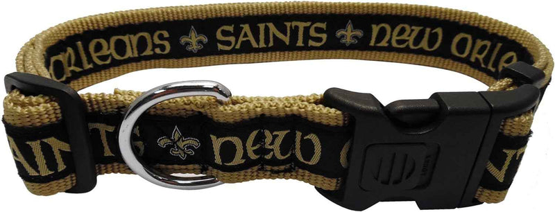 NFL New Orleans Saints Woven Dog Collar
