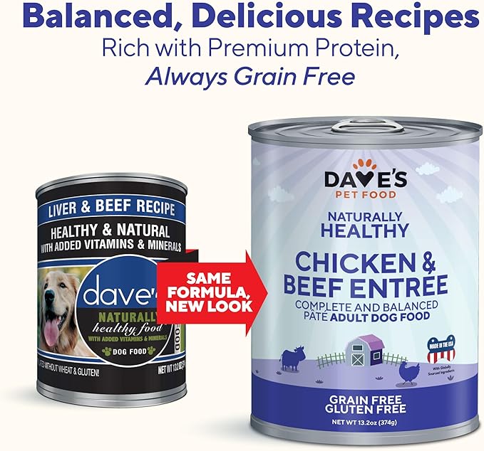Daves Naturally Healthy Chicken & Beef Recipe (13.2oz)