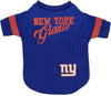 NFL New York Giants Striped-Sleeve Dog T-Shirt
