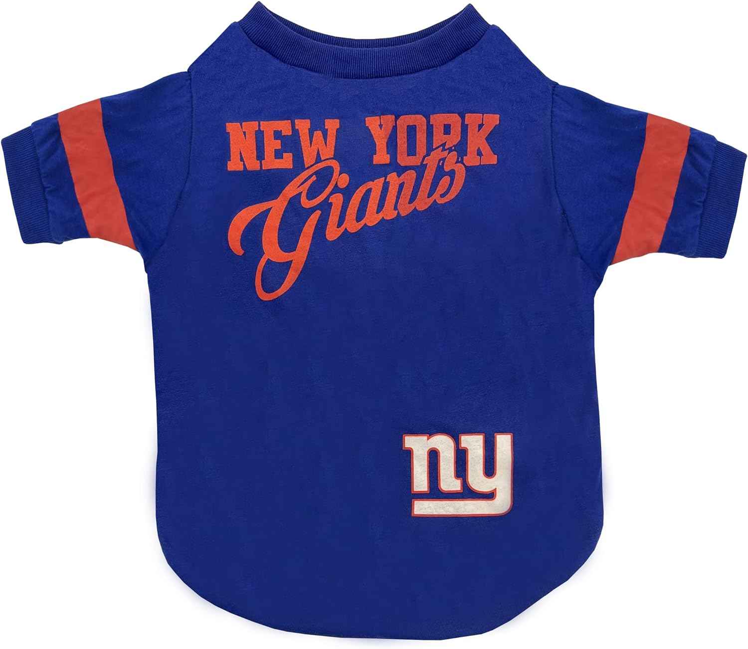 NFL New York Giants Striped-Sleeve Dog T-Shirt