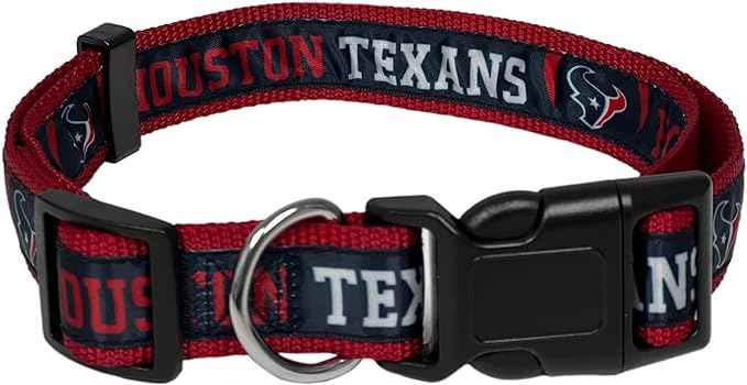 NFL Houston Texans Woven Dog Collar