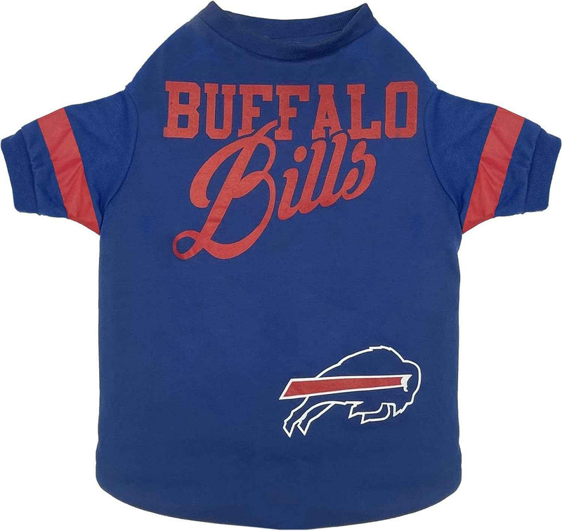 NFL Buffalo Bills Striped-Sleeve Dog T-Shirt