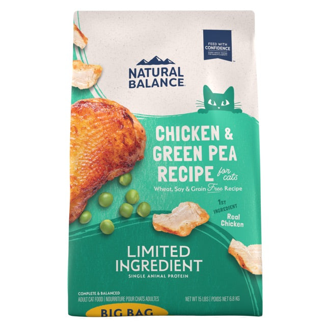 Natural Balance Limited Ingredient Chicken & Green Pea Dry Cat Food (4lb)