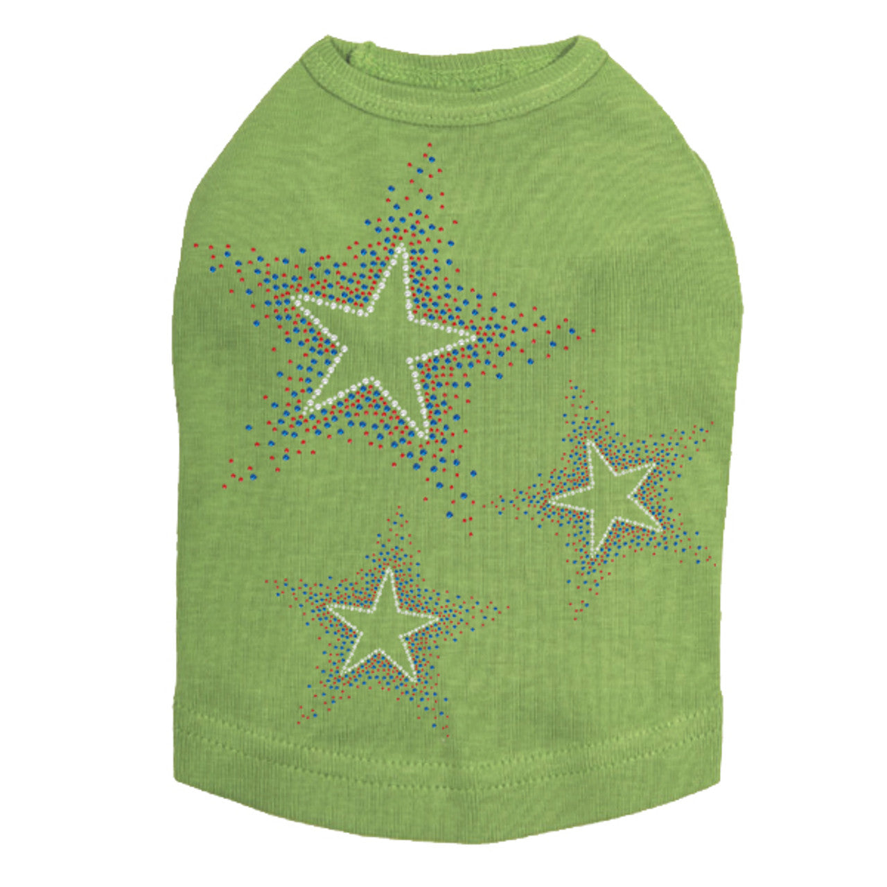 Three Stars (Red & Blue) - Dog Tank