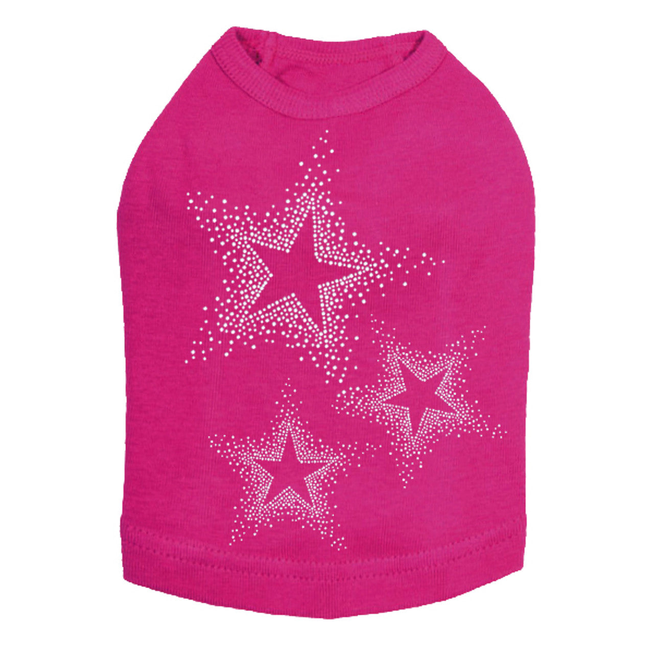 Three Stars (Clear Rhinestones) - Dog Tank