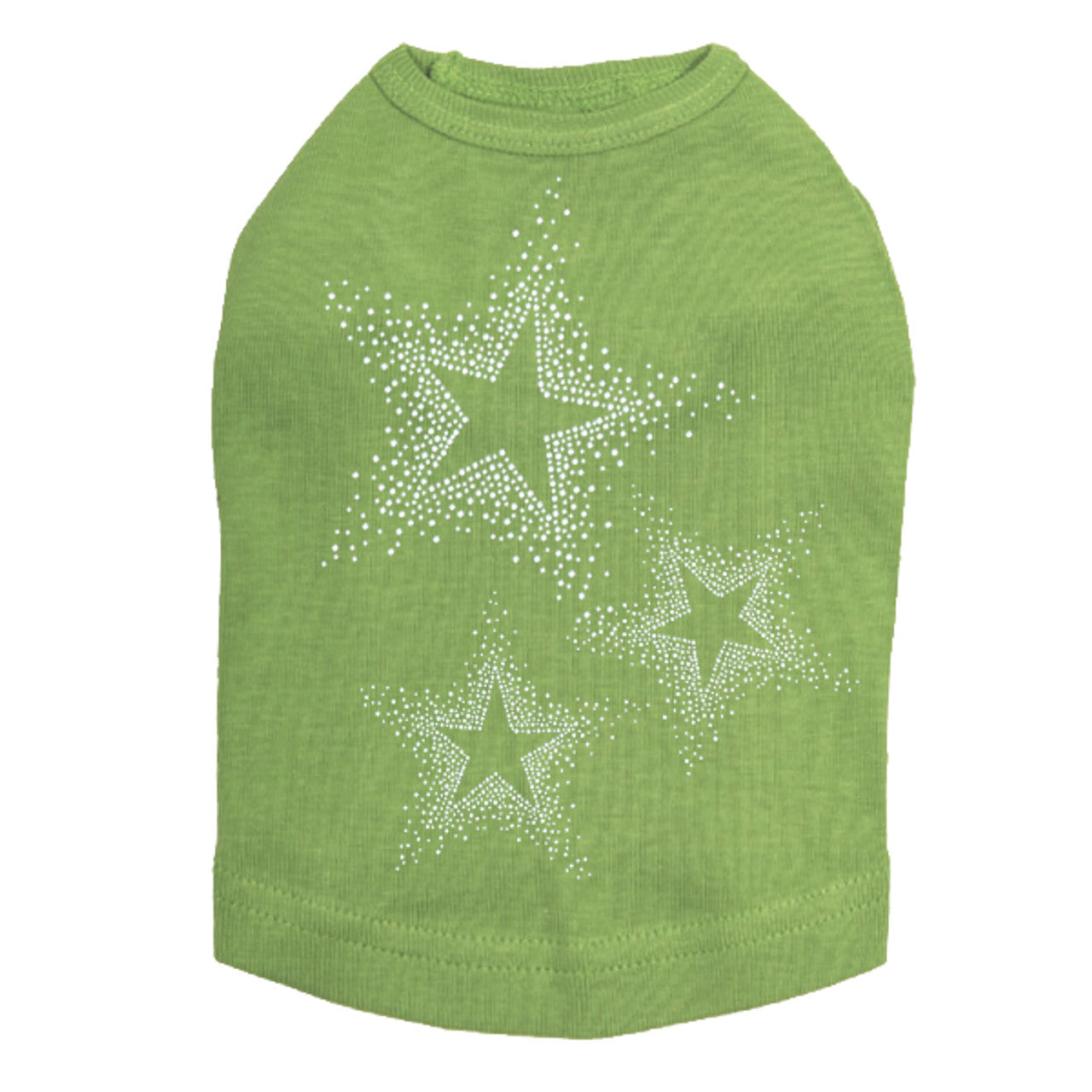 Three Stars (Clear Rhinestones) - Dog Tank