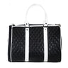 JL Duffel  Black & White Quilted Luxe