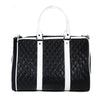 JL Duffel  Black & White Quilted Luxe