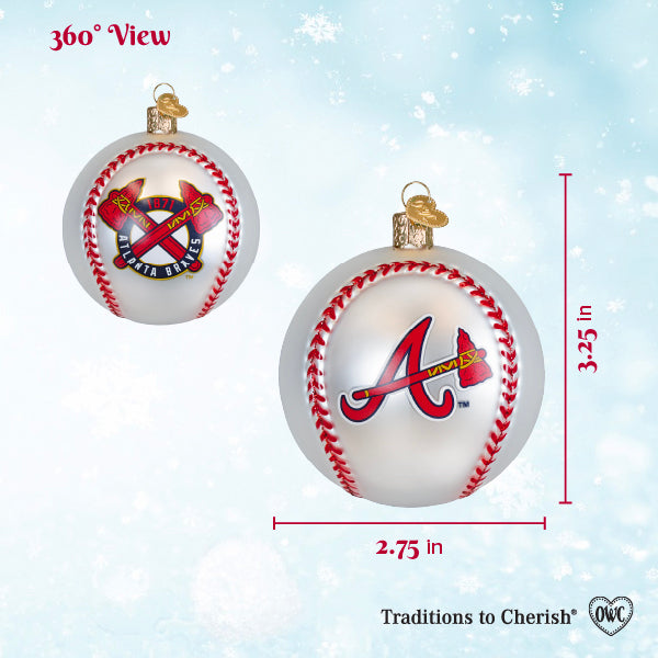 Old World Christmas: Braves Baseball Christmas Ornament