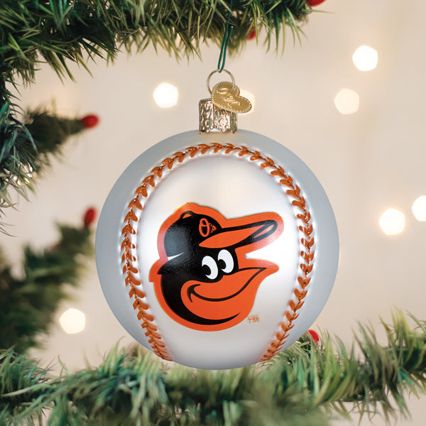 Old World Christmas: Orioles Baseball Christmas Ornament