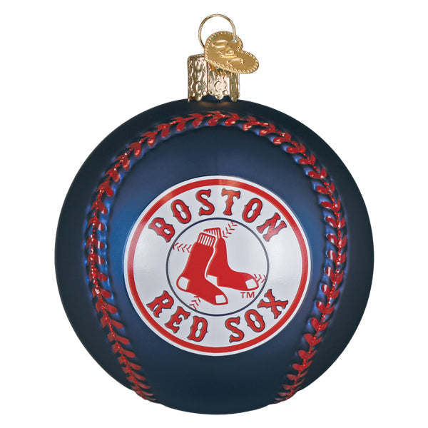 Old World Christmas: Red Sox Baseball Christmas Ornament