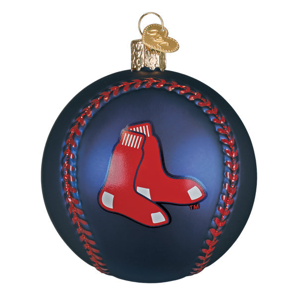 Old World Christmas: Red Sox Baseball Christmas Ornament