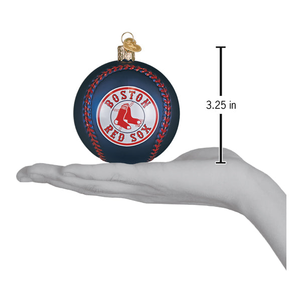 Old World Christmas: Red Sox Baseball Christmas Ornament