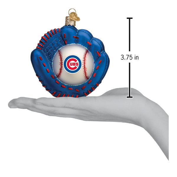 Old World Christmas: Cubs Baseball Mitt Christmas Ornament