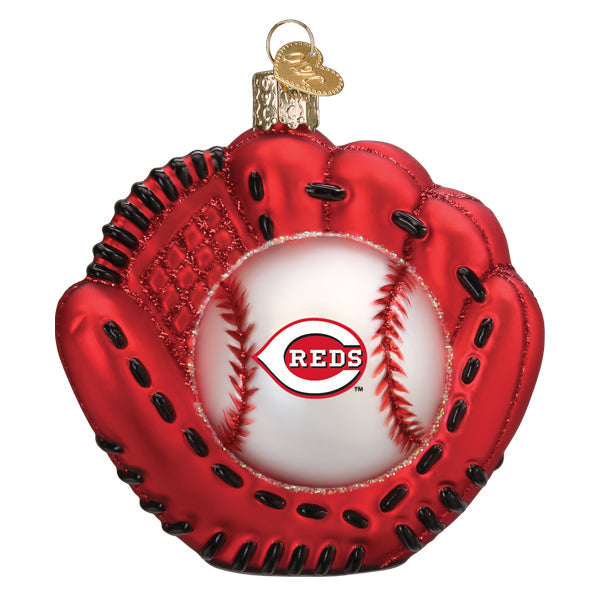 Old World Christmas: Reds Baseball Mitt Christmas Ornament