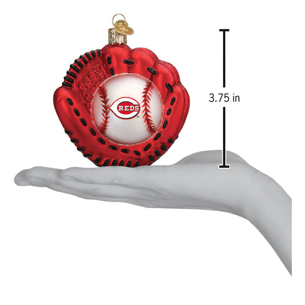Old World Christmas: Reds Baseball Mitt Christmas Ornament