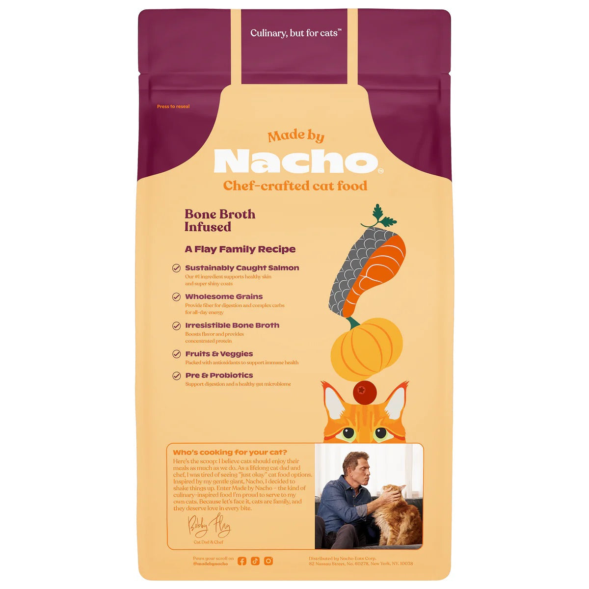 Made By Nacho Salmon/Pumpkin/Bone Broth Cat Food (2lb)