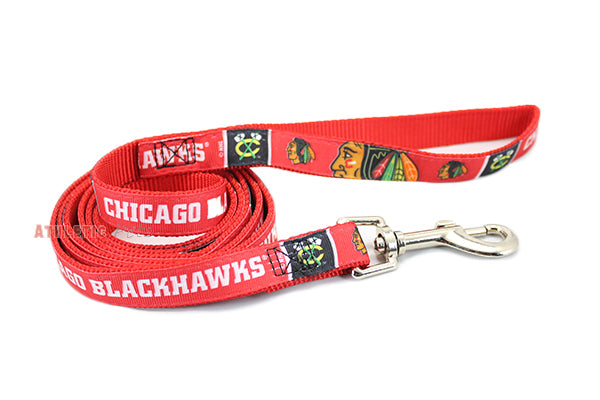 NHL Chicago Blackhawks Woven Dog Leash by Hunter