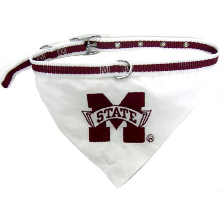 NCAA Mississippi State Bulldogs Dog Collar Bandana