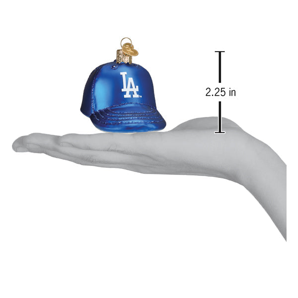 Old World Christmas: Dodgers Baseball Cap Christmas Ornament