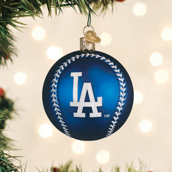Old World Christmas: Dodgers Baseball Christmas Ornament