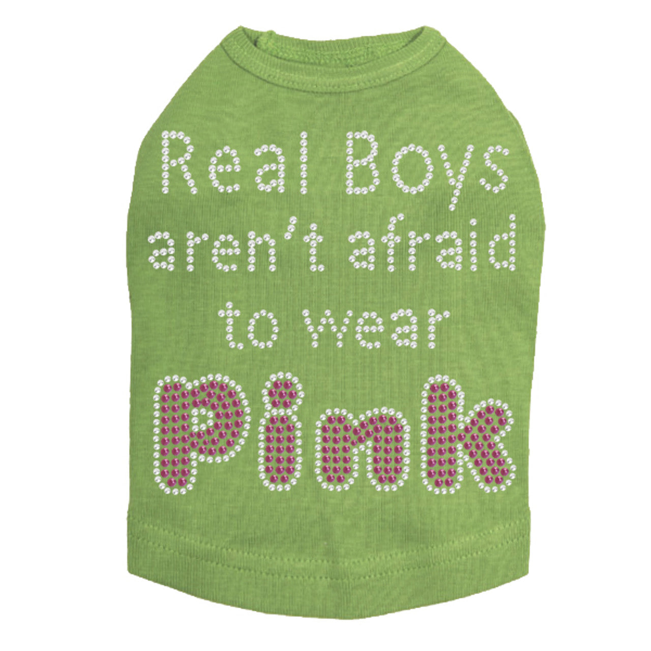 Real Boys Aren't Afraid to Wear Pink - Dog Tank