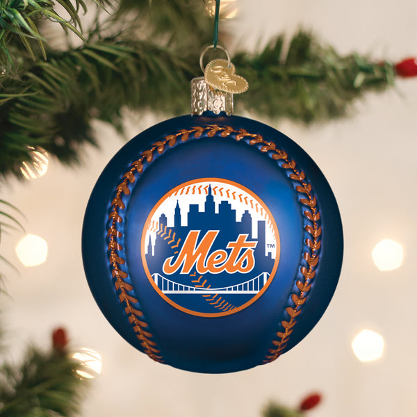 Old World Christmas: Mets Baseball Christmas Ornament