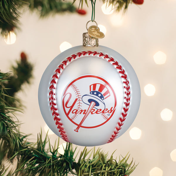 Old World Christmas: Yankees Baseball Christmas Ornament