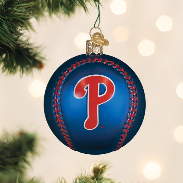 Old World Christmas: Phillies Baseball Christmas Ornament