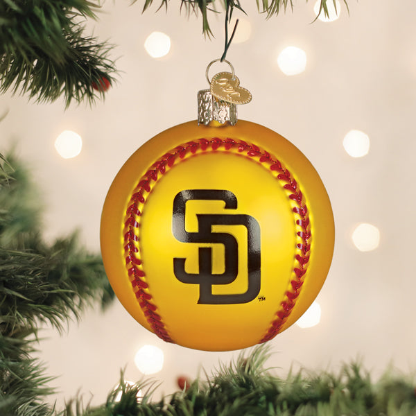 Old World Christmas: Padres Baseball Christmas Ornament